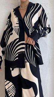 SET CASUAL OVERSIZE BLANCO Y NEGRO
